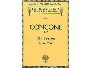 Concone: Fifty Lessons for Low Voice Op. 9 (Voice & Piano Accompaniment)