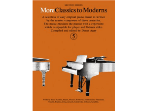 More Classics to Moderns Book 5 for Piano.