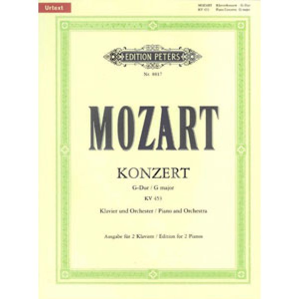 Mozart Concerto in G major KV 453 for Piano.