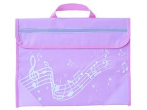 Musicwear: Wavy Stave Music Bag - Light Pink