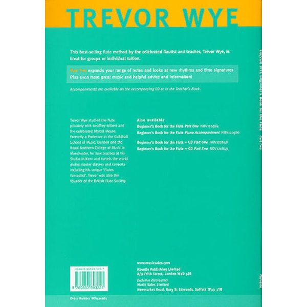 A Beginners Book For The Flute Part 2 - Trevor Wye - Image 2