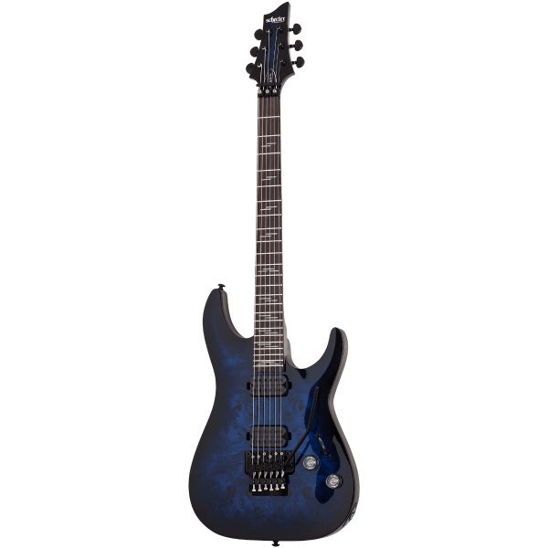 Schecter Omen Elite FR - See-Through Blue Burst - Image 5