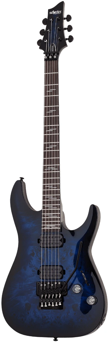 Schecter Omen Elite FR - See-Through Blue Burst - Image 5