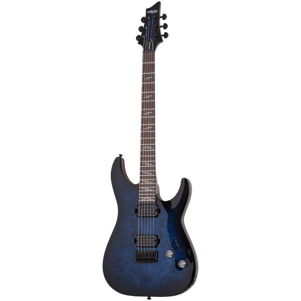 Schecter Omen Elite 6 - See Through Blue Burst - Image 7
