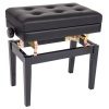 Kinsman KPB10BK Adjustable Piano Bench w/Storage - Black - Image 3