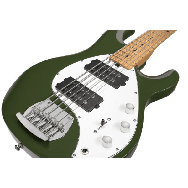 Sterling By Music Man StringRay Ray5 HH - Olive Green - Image 4