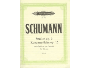Schumann - Studien Op. 3, Konzertetuden Op. 10 (studies after Caprices by Paganini) for Piano.