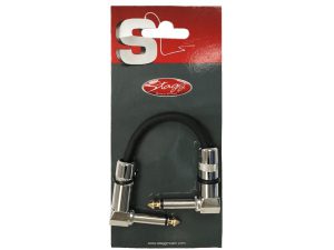 Stagg 10cm Patch Cable Mono Jack-Jack (L-Shaped)