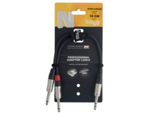 Stagg Pro Y Adaptor Cable Stereo 1/4 Stereo Jack/2 x Mono 1/4 Jack