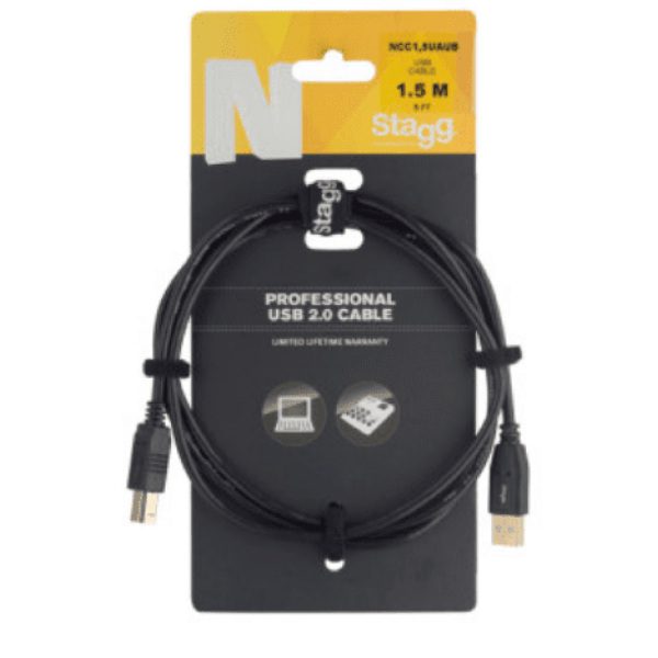 Stagg 1.5M USB-A to USB-B Cable