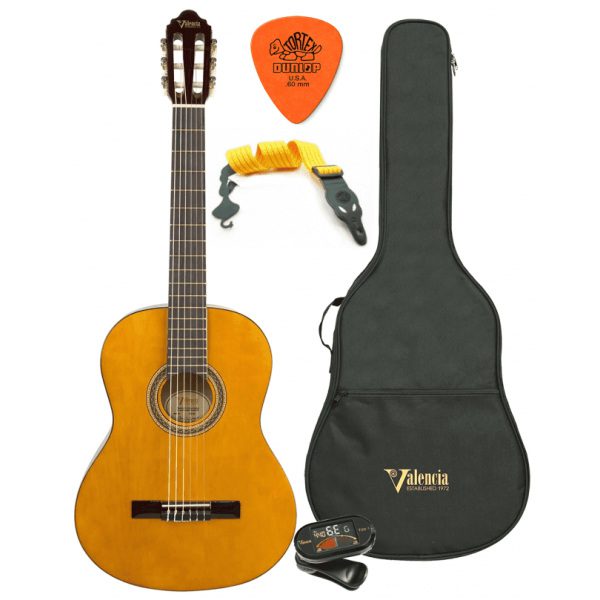 Valencia VC104 4/4 Classical Guitar Outfit