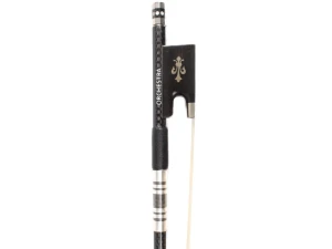Orchestra Carbon Fibre Weave Fleur De Lys/Nickel Violin Bow VB019 - 4/4