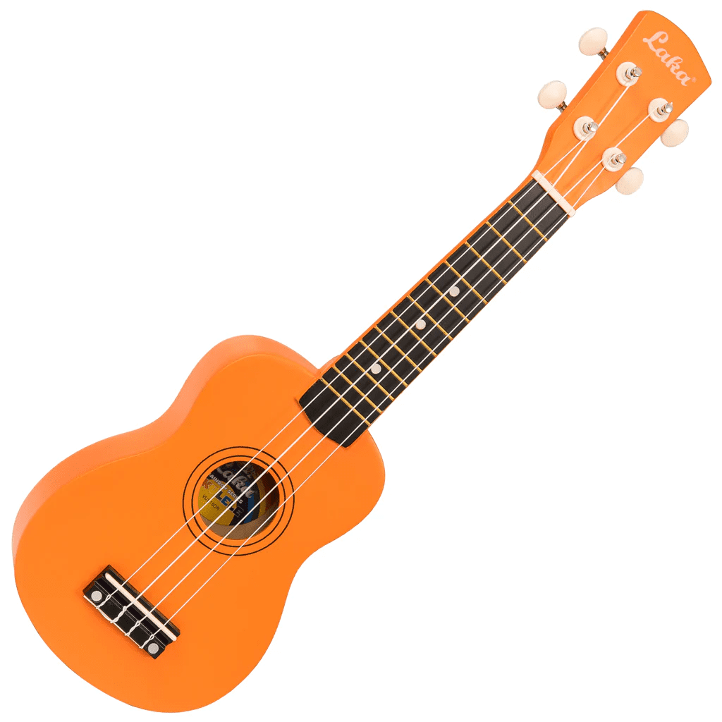 LAKA Rainbow Series Soprano Ukulele & Carry Bag - Orange