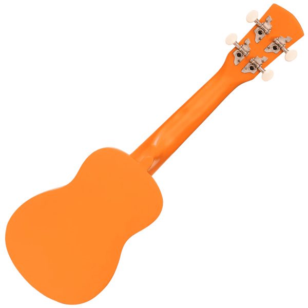 LAKA Rainbow Series Soprano Ukulele & Carry Bag - Orange - Image 2