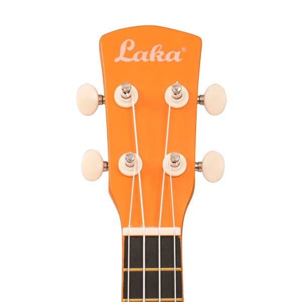 LAKA Rainbow Series Soprano Ukulele & Carry Bag - Orange - Image 7