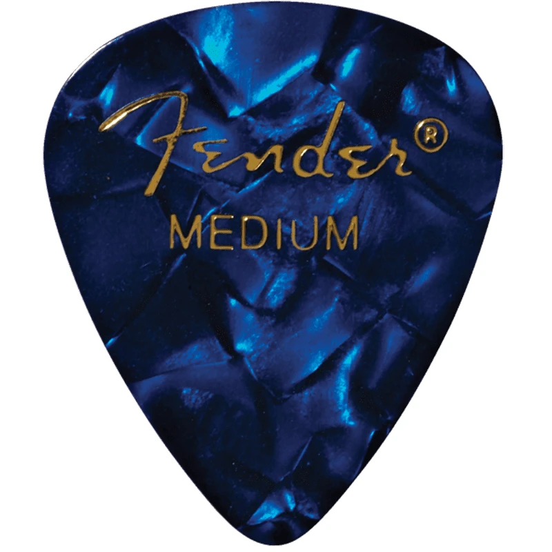 Fender 351 Premium Celluloid Picks - 12 Pack - Medium - Blue Moto