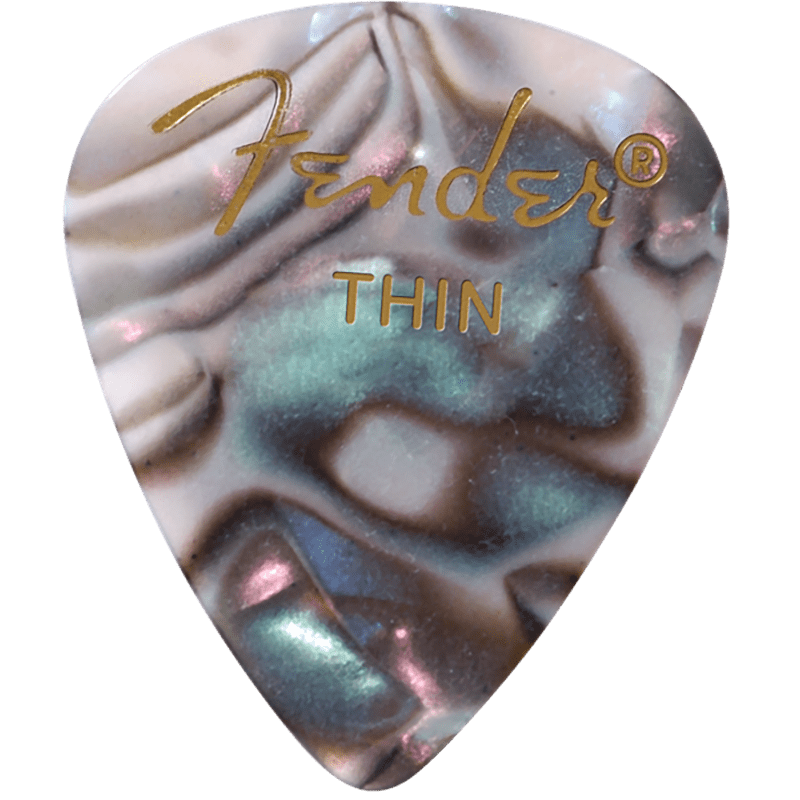 Fender 351 Premium Celluloid Picks - 12 Pack - Thin - Abalone