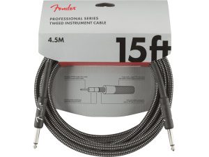 Fender Professional 15ft Instrument Cable - Gray Tweed