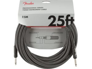 Fender Professional 25ft Instrument Cable - Gray Tweed