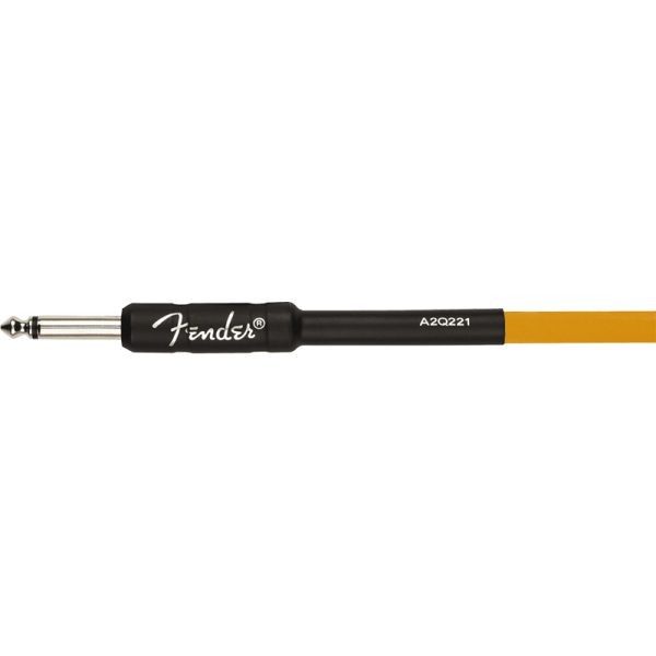 Fender 10ft Professional Glow In The Dark Guitar Cable - Neon Orange - Image 3