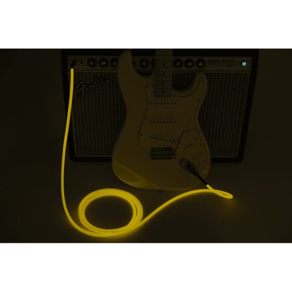 Fender 10ft Professional Glow In The Dark Guitar Cable - Neon Orange - Image 4