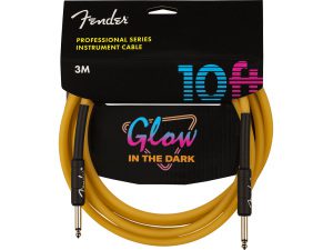 Fender 10ft Professional Glow In The Dark Guitar Cable - Neon Orange