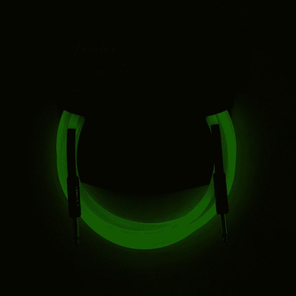 Fender 10ft Professional Glow In The Dark Guitar Cable - Neon Green - Image 2