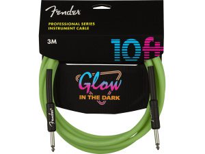 Fender 10ft Professional Glow In The Dark Guitar Cable - Neon Green