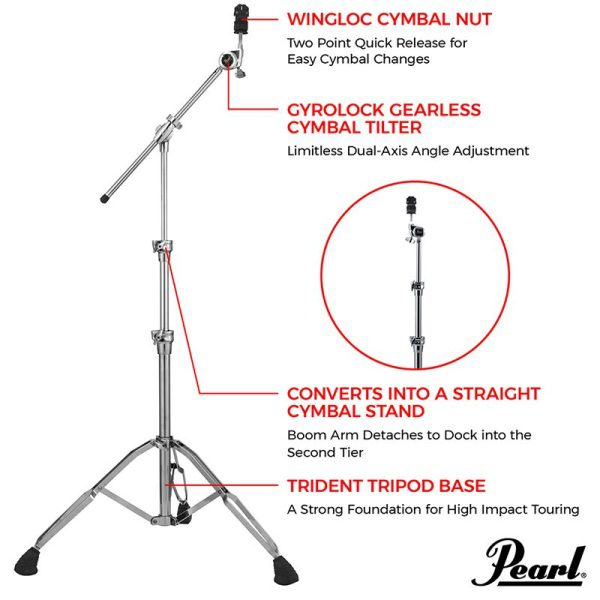 Pearl BC-1030 Boom Cymbal Stand - Image 4