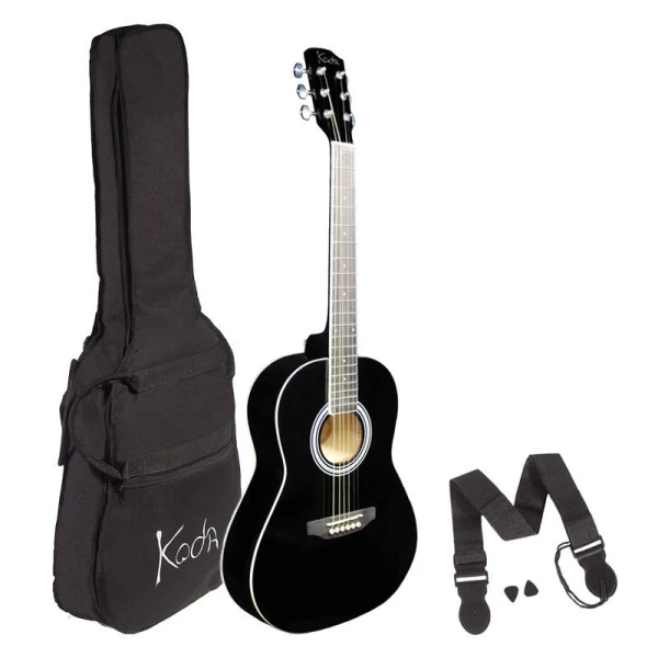Koda 3/4 Size Acoustic Guitar Pack Steel String - Black