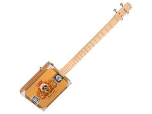 Lace Cigar Box Electric Guitar - 4 String - Secret Society