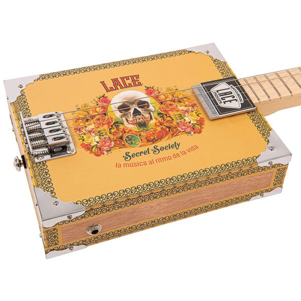 Lace Cigar Box Electric Guitar - 4 String - Secret Society - Image 8