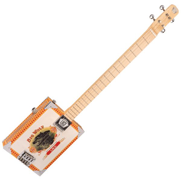 Lace Cigar Box Electric Guitar - 4 String - Big Wolf