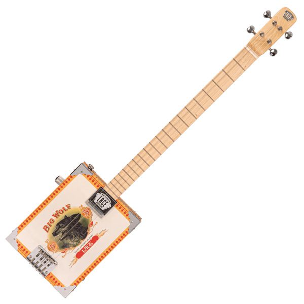 Lace Cigar Box Electric Guitar - 4 String - Big Wolf - Image 7