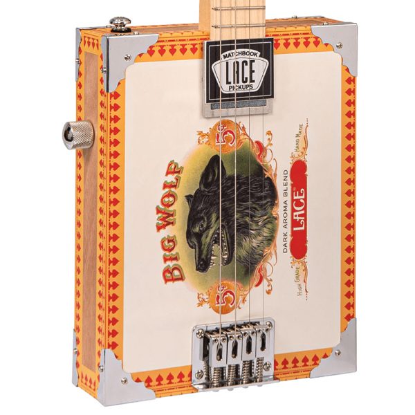 Lace Cigar Box Electric Guitar - 4 String - Big Wolf - Image 8