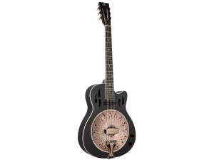 Ortega RRG40CE Resonator Guitar w/Pickup - Distressed Satin Black