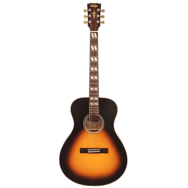 Vintage V130 VSB Historic Series Folk Acoustic Guitar - Vintage Sunburst