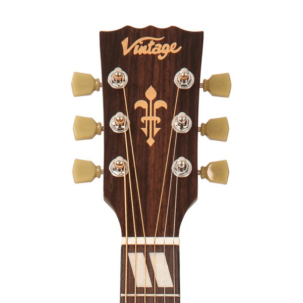 Vintage V130 VSB Historic Series Folk Acoustic Guitar - Vintage Sunburst - Image 5