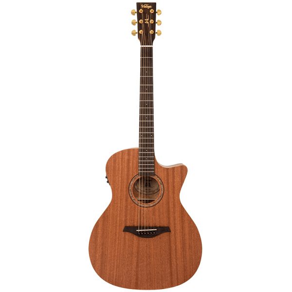 Vintage VE900MH Grand Auditorium Electro-Acoustic Guitar - Satin Mahogany - Image 7