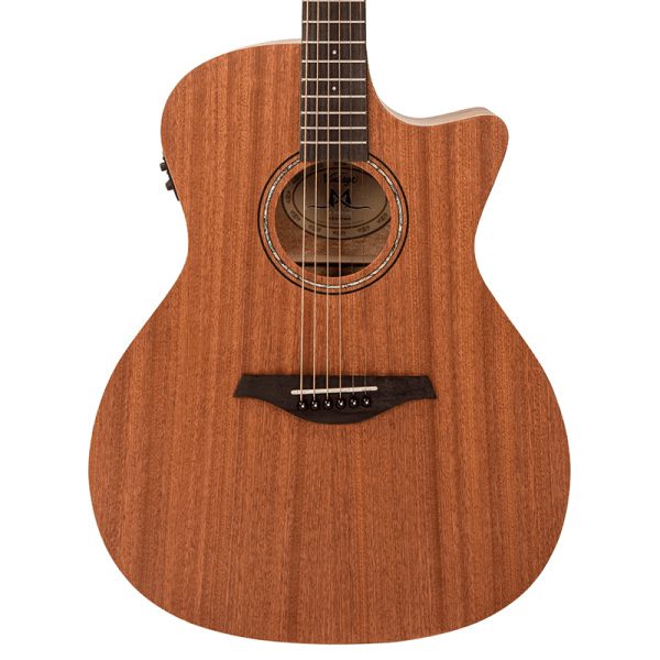 Vintage VE900MH Grand Auditorium Electro-Acoustic Guitar - Satin Mahogany - Image 8