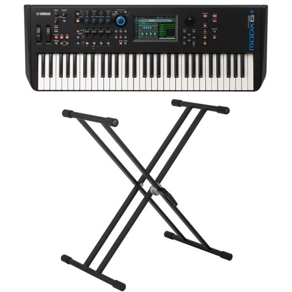 Yamaha MODX6+ - 61-Key Synthesizer w/Double Braced Keyboard Stand