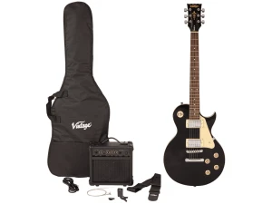 Vintage V10 Coaster Series Electric Guitar Pack -Boulevard Black