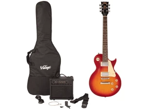 Vintage V10 Coaster Series Electric Guitar Pack - Cherry Sunburst