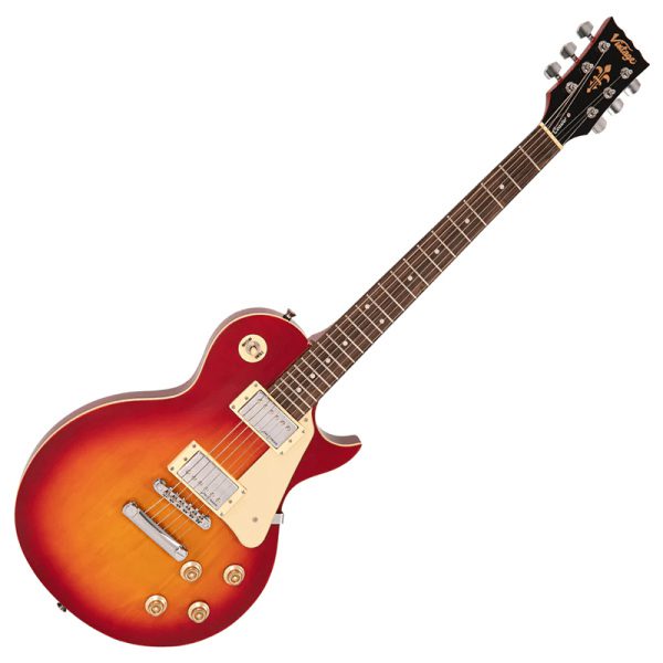 Vintage V10 Coaster Series Electric Guitar Pack - Cherry Sunburst - Image 6