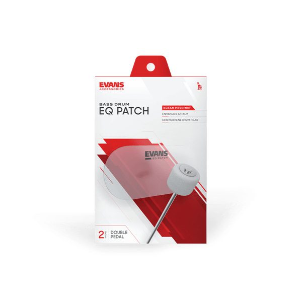 Evans EQPC2 EQ Patch Clear Plastic Double Bass Drum Patch