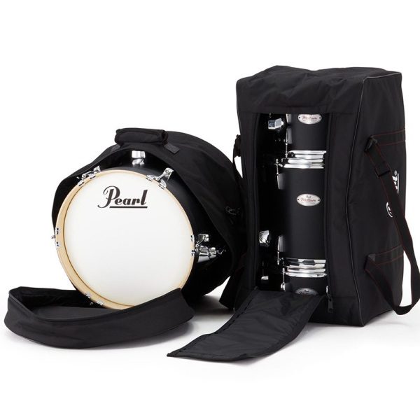 Pearl Midtown Bag Set MDT564/C-D572 Drum Kit - Matte Asphalt Black