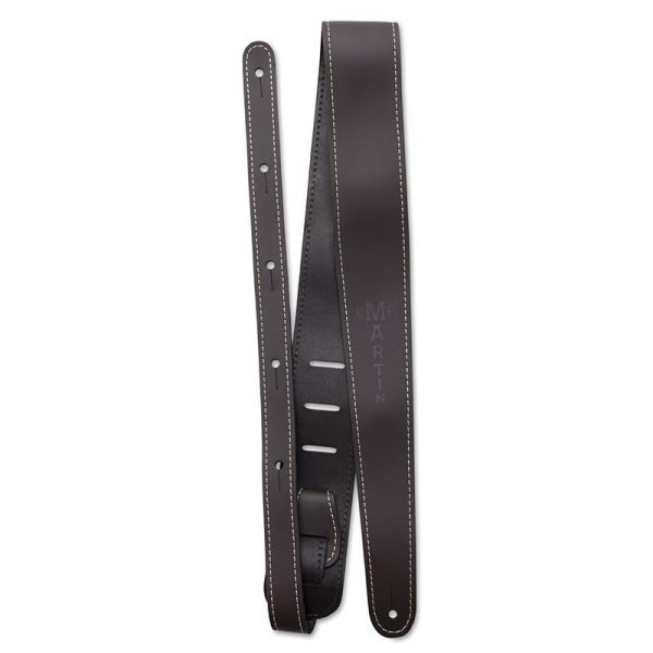 Martin Slim Style Leather Guitar Strap - Brown