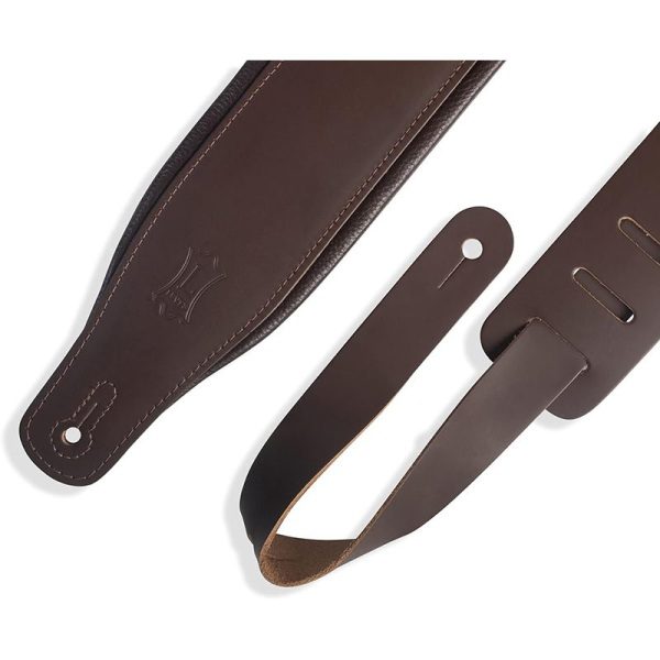 Levy's M26PD Top Grain 3-Inch Leather Guitar Strap - Brown - Image 3