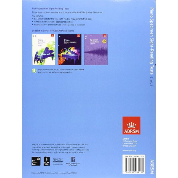 ABRSM Piano Specimen Sight-Reading Tests - Grade 6 - Image 3