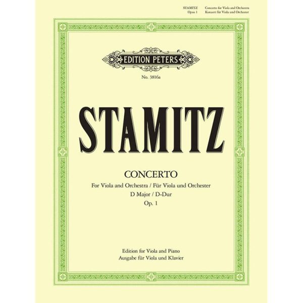 Stamitz - Concerto in D Op.1 - Viola + Orchestra